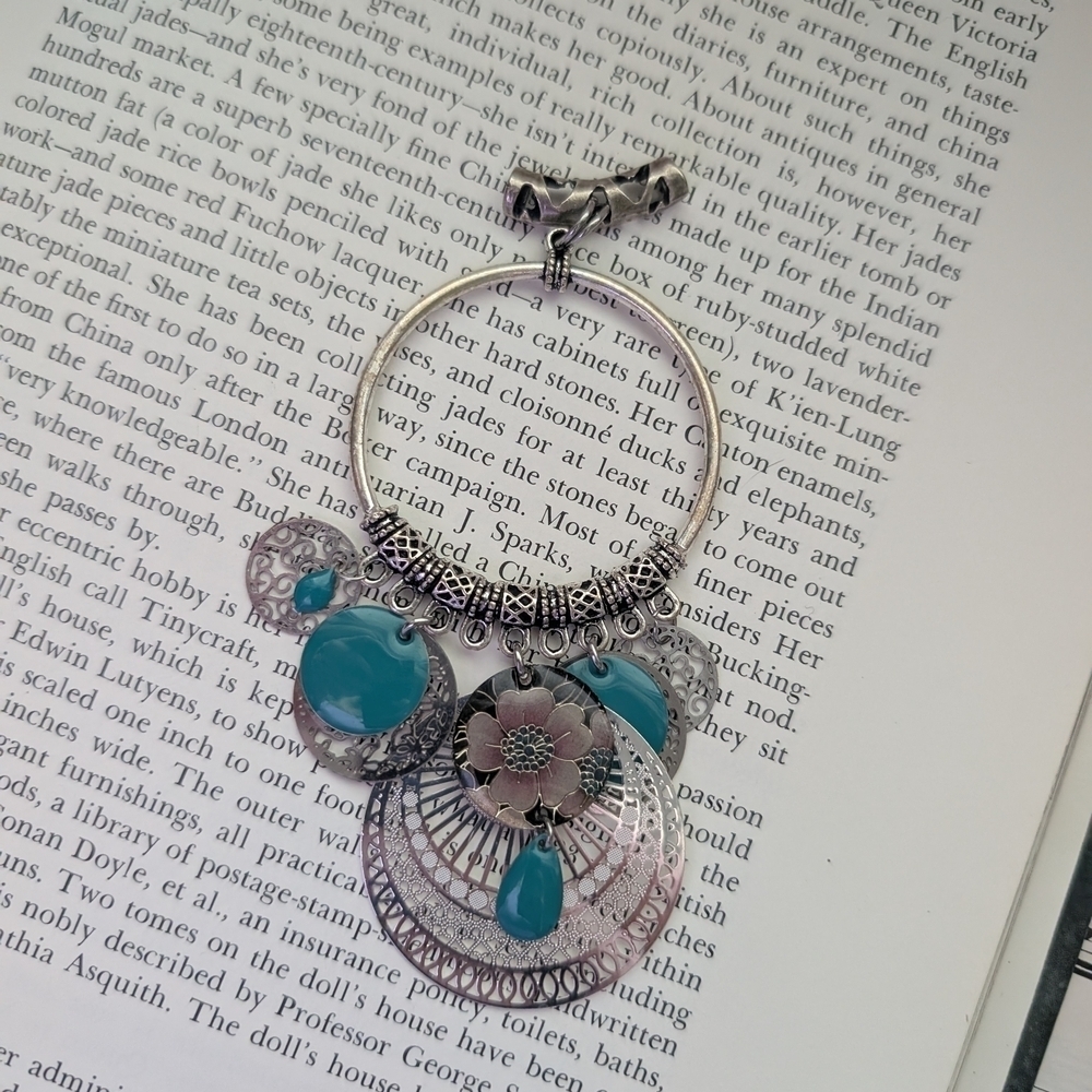 Silver and Teal Pendant